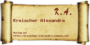 Kreischer Alexandra névjegykártya